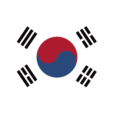 旗(世界の国旗) 大韓民国 120×180cm-04509601A