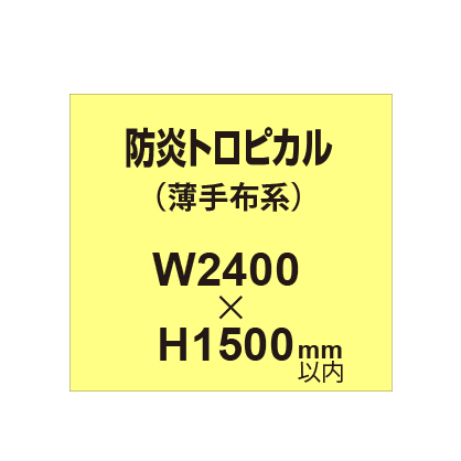 防炎トロピカル （薄手布系）【W2400～H1500mm以内】