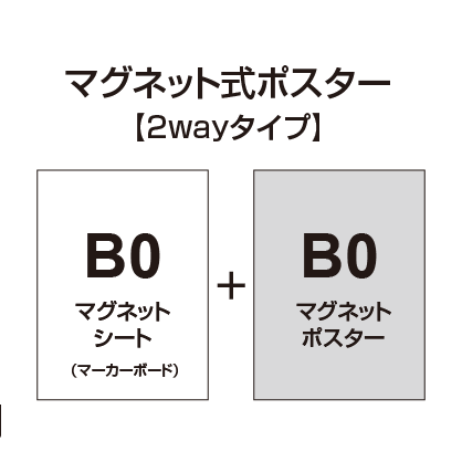 【2wayタイプ】マグネット式ポスター&マーカーボード B0
