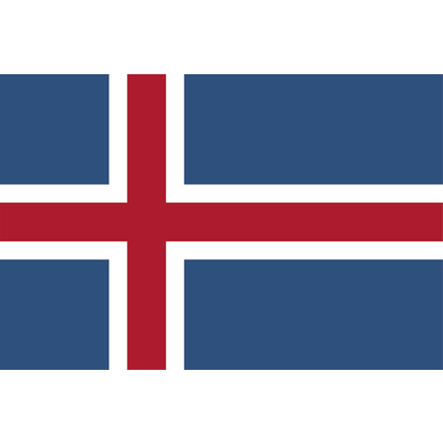 旗(世界の国旗) アイスランド 90×120cm-04500101B