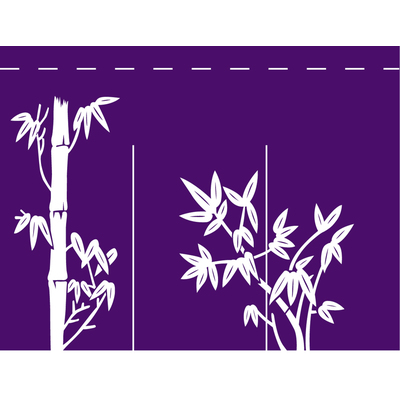 のれん-004018004　竹(紫)3巾